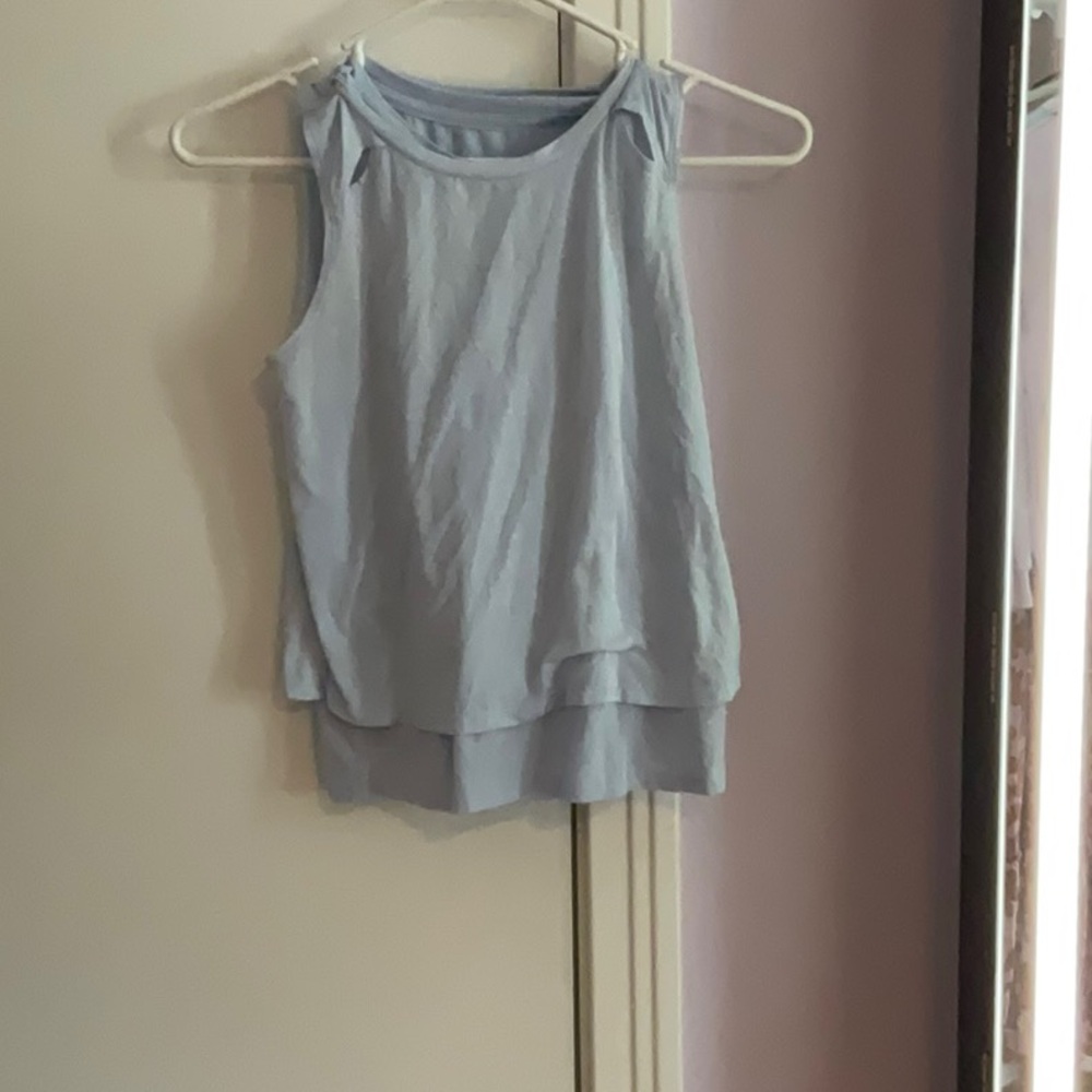 Athleta Girl Double Tank Light Blue
